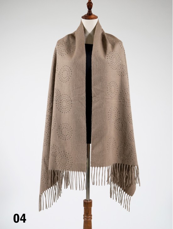 Cashmere Cape W/ Rhinestones